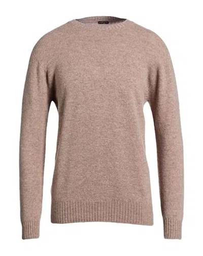 Retois Man Sweater Taupe Size Xxl Merino Wool In Brown