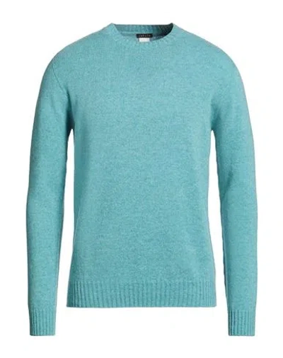 Retois Man Sweater Turquoise Size L Wool, Polyamide In Blue