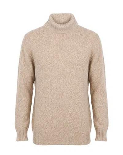 Retois Man Turtleneck Beige Size Xxl Merino Wool In Neutral