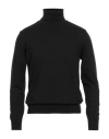 Retois Man Turtleneck Black Size L Cotton, Wool