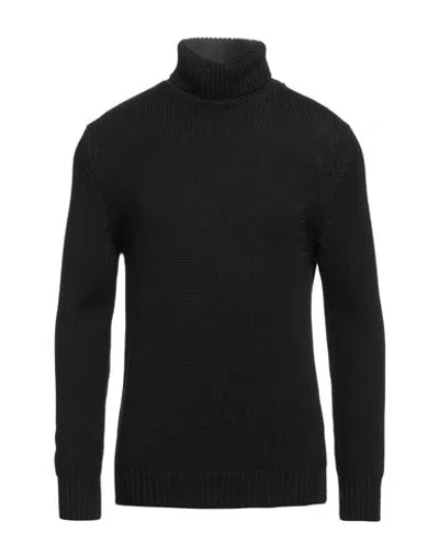 Retois Man Turtleneck Black Size Xxl Merino Wool