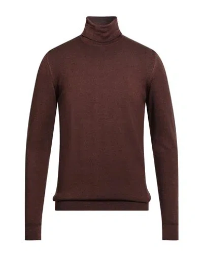 Retois Man Turtleneck Brown Size L Merino Wool
