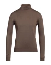 Retois Man Turtleneck Brown Size L Merino Wool