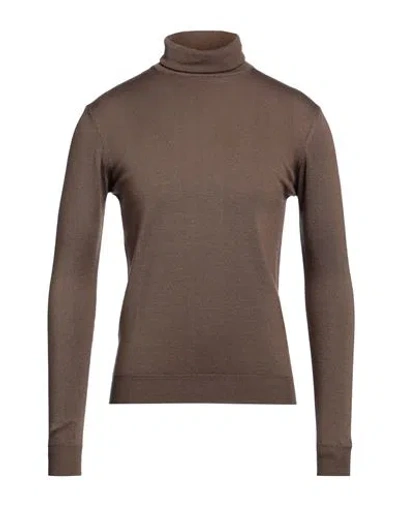 Retois Man Turtleneck Brown Size L Merino Wool