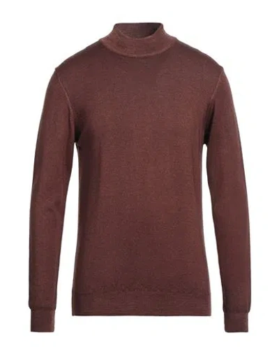 Retois Man Turtleneck Cocoa Size L Merino Wool In Cocoa