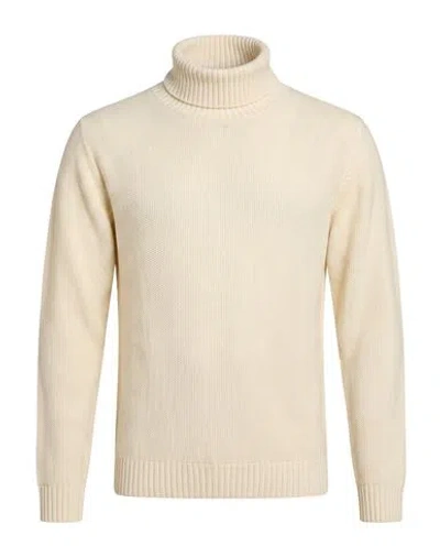Retois Man Turtleneck Cream Size Xxl Merino Wool In White
