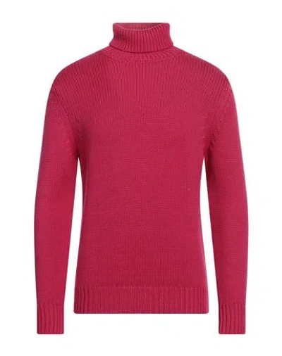 Retois Man Turtleneck Garnet Size L Merino Wool In Red