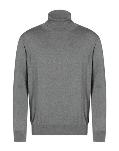 Retois Man Turtleneck Grey Size Xxxl Cotton, Merino Wool In Gray