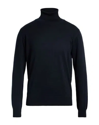 Retois Man Turtleneck Midnight Blue Size L Cotton, Merino Wool