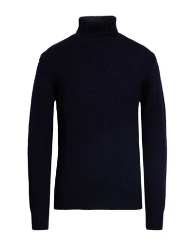Retois Man Turtleneck Midnight Blue Size L Merino Wool In Black