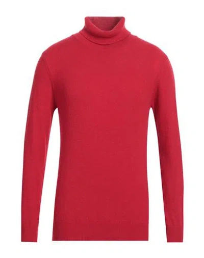 Retois Man Turtleneck Red Size L Merino Wool In Red