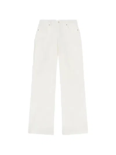 Retori Gabardine Straight-leg Trousers In White