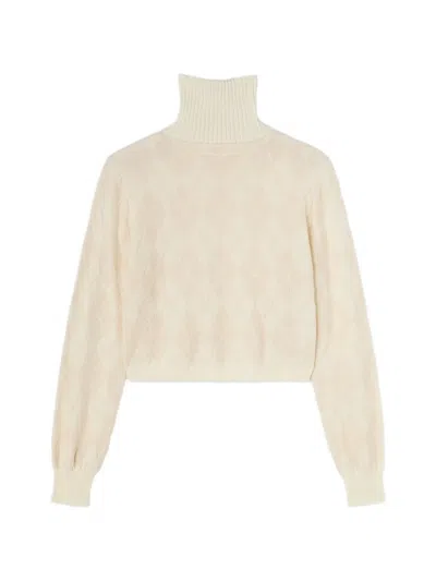 Retori Argyle-jacquard Turtleneck Sweater In Neutral