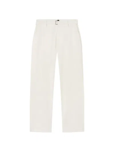 Retori Belted Cotton-gabardine Trousers In White