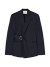 Retori Belted Denim-effect Jacket In Multi