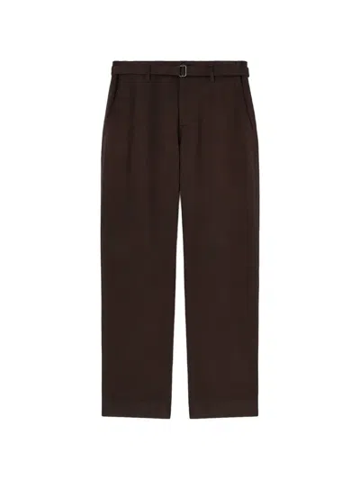 Retori Belted Straight-leg Trousers In Brown