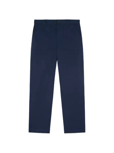 Retori Bird-embroidered Trousers In Blue