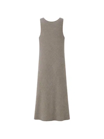 Retori Brushed Cashmere Maxi Dress In Gray