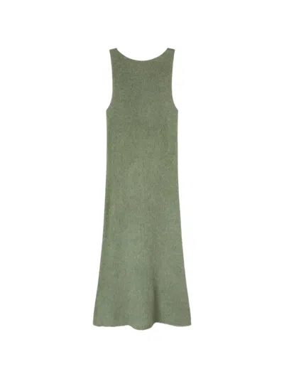 Retori Brushed Cashmere Maxi Dress In Green
