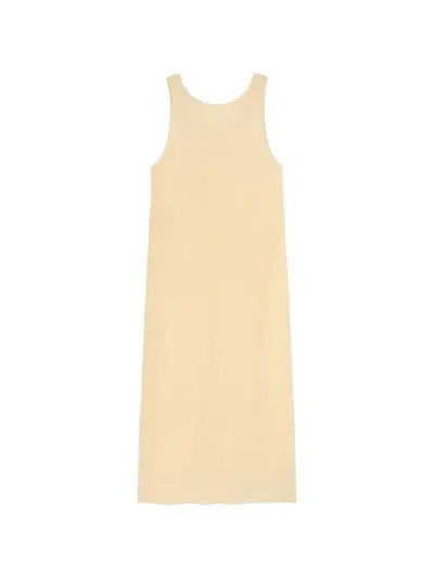 Retori Brushed Cashmere Maxi Dress In Yellow