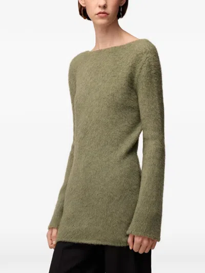 Retori Brushed V-back Mini Dress In Green