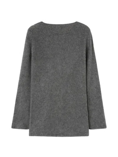 Retori Brushed-knit Backless Mini Dress In Gray