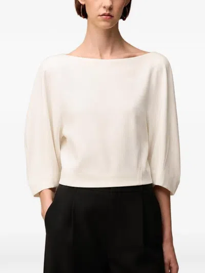 Retori Button-detailed Three-quarter Sleeve Top In Neutral