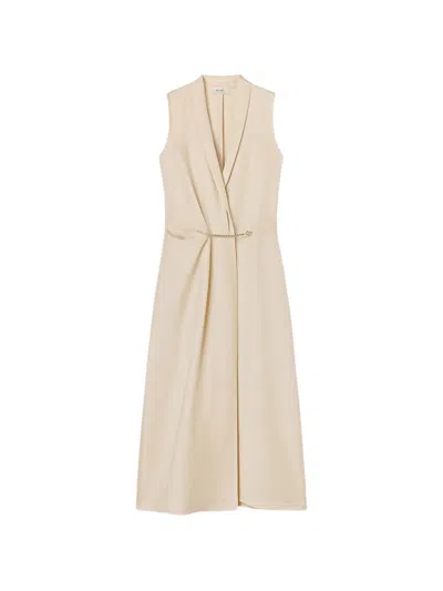Retori Chain-detail Silk Dress In Neutral