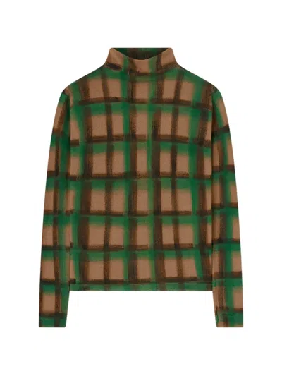 Retori Check Cashmere Sweater In Green