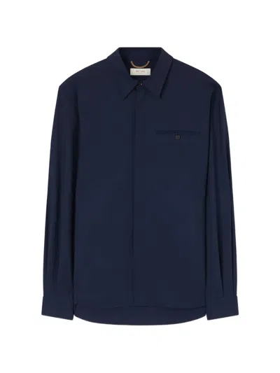 Retori Chest-pocket Long-sleeve Shirt In Blue