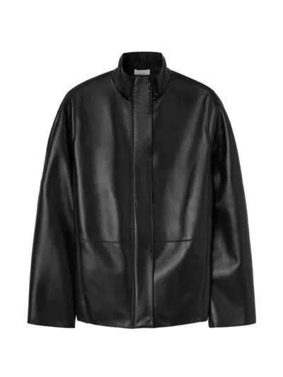 Retori Cocoon-shaped Lambskin Jacket In Black