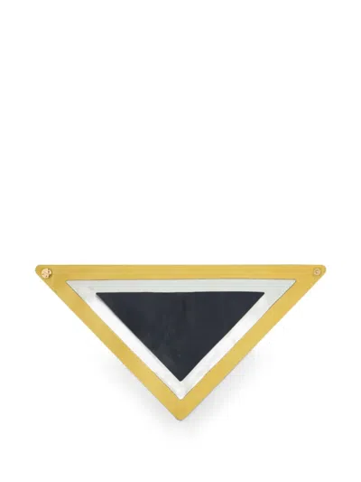 Retori Color-block Leather Bandana Scarf In Blue