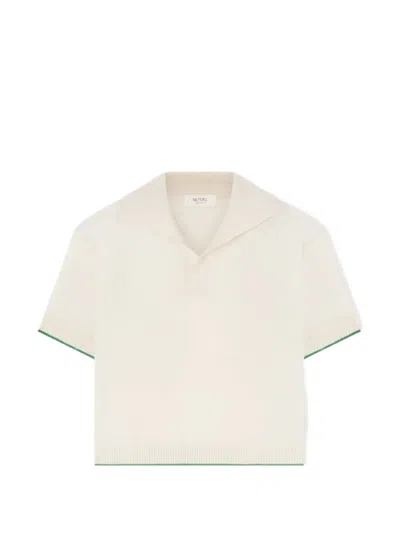 Retori Contrast-trim Short-sleeve Polo Shirt In Neutral