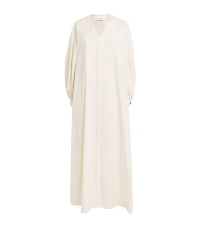 Retori Cotton Poplin Maxi Shirt Dress In White