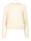 Retori Damier Wool And Silk Jacquard Jacquard Crewneck Knitwear White In Neutral