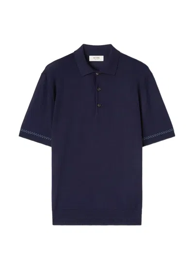 Retori Damier-patterned Polo Shirt In Blue