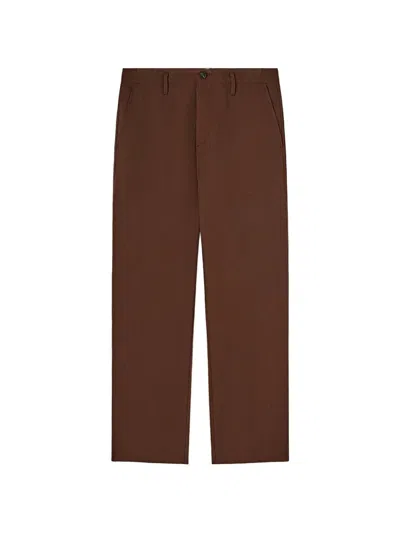 Retori Denim-effect Straight-leg Trousers In Brown