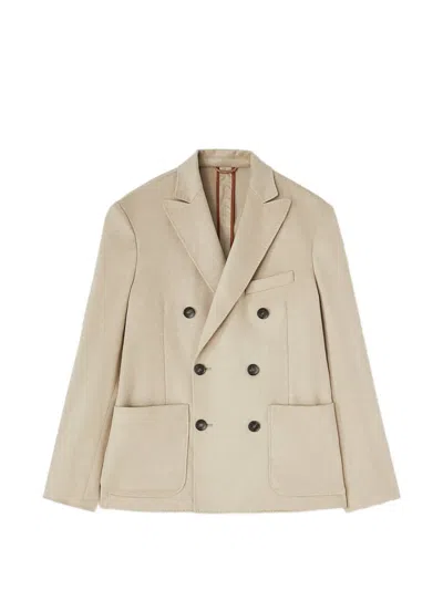 Retori Double-breasted Blazer In Brown