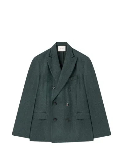Retori Double-breasted Blazer In Green