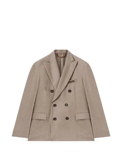 Retori Double-breasted Peak-lapel Blazer In Blue