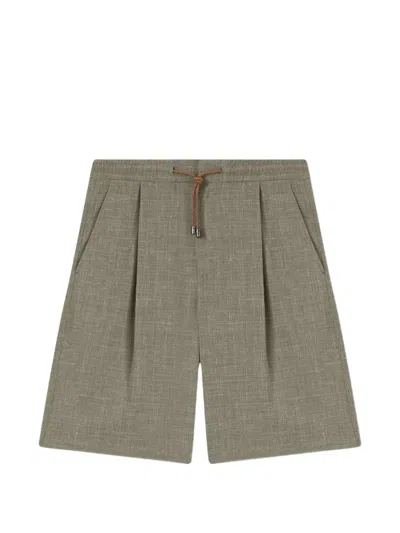 Retori Drawstring Pleated Shorts In Gray
