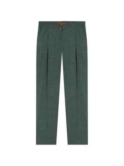 Retori Drawstring Pleated Trousers In Green