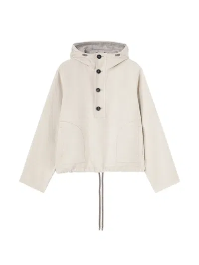Retori Drawstring-hem Wool Hoodie In Multi