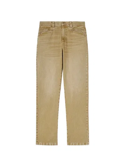 Retori Embroidered-waistband Jeans In Nude