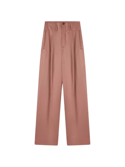 Retori Heritage Silk Trousers In Pink