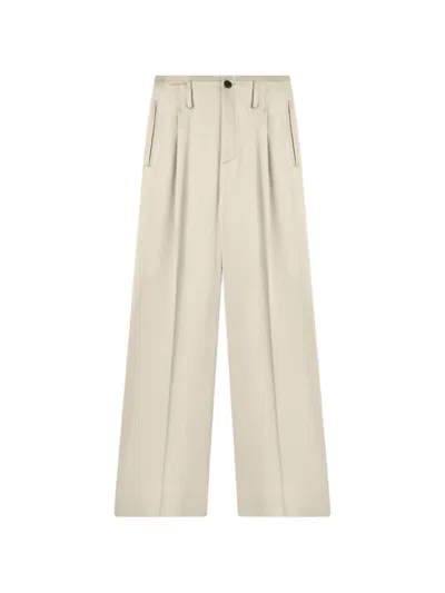 Retori Heritage Wide-leg Silk Trousers In Neutral