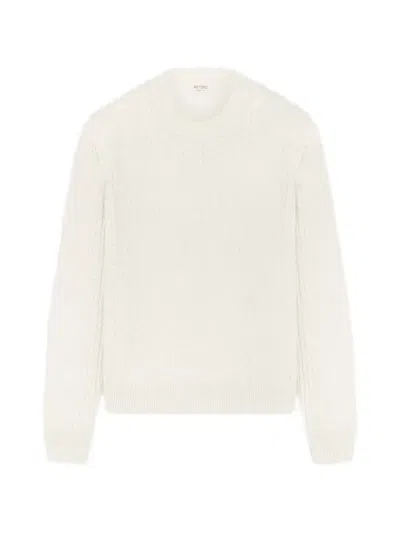 Retori Jacquard Damier Sweater In White
