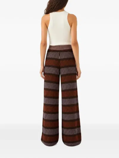Retori Jacquard-knit Palazzo Pants In Brown