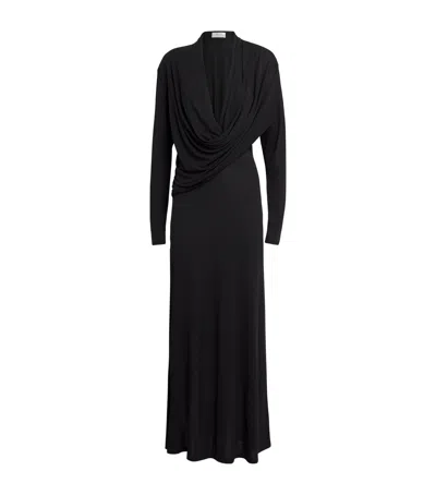 Retori Jersey Hooded Maxi Dress In Black