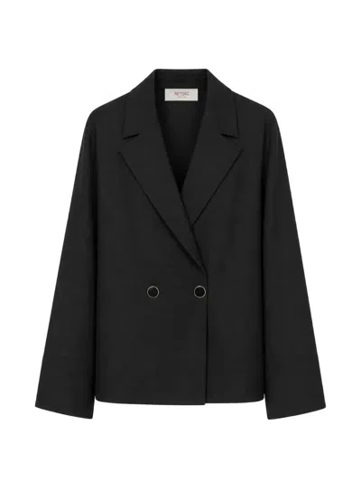 Retori Jewel-button Blazer In Black